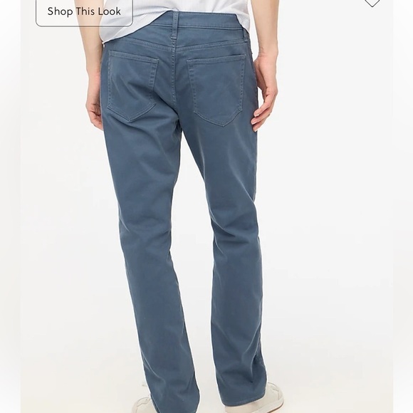 J crew opal blue Slim-fit garment-dyed five-pocket pant - Picture 3 of 5